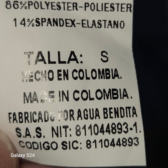 Agua Bendita High Waisted Bikini Bottom Side Tie Blue Multicolor Small NWT - Picture 6 of 6